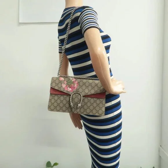 100% Authentic GUCCI Dionysus Brown Canvas Shoulder Bag 750-080824 - Picture 12 of 12